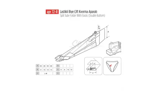 Lastikli Biye Çift Kıvırma Aparat 30-8Mm/APR 72R