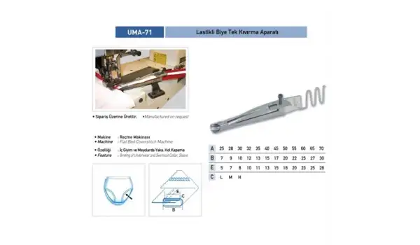 Lastikli Biye Tek Kıvırma Aparatı 40X15 / UMA-71