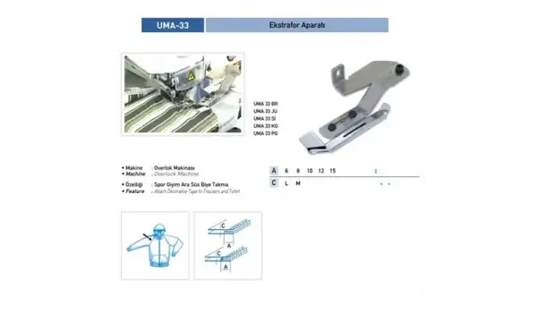 Overlok Fitilli Arabiye Apara 15Mm / UMA-33