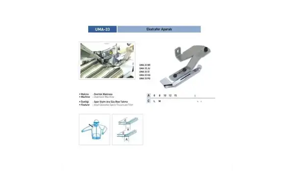 Overlok Fitilli Arabiye Apara 20Mm / UMA-33
