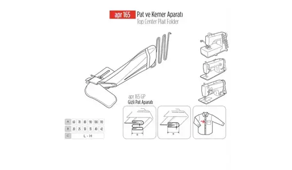 Pat Ve Kemer Aparatı 110Mm-42Mm / APR 165