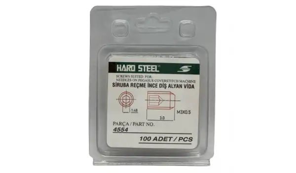 Pegasus Reçme Alyan İğne Vidası Siyah / 4554 100ADET