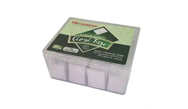 Plastik Kutulu Sabun Çizgi Taşı Beyaz 100 Adet