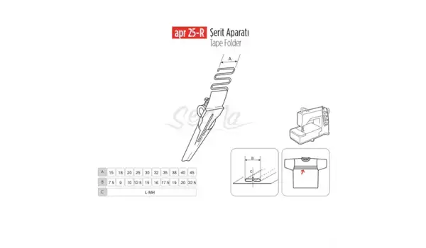 Şerit Apara 22X11mm / APR 25-R