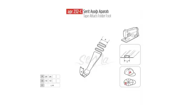Şerit Ayak Aparatı 10Mm / APR 232