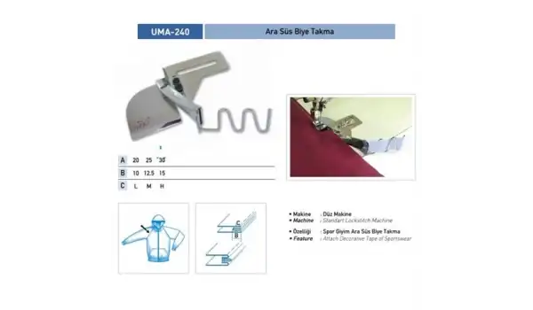 Süs Biye Arabiye Aparatı 25X12mm / UMA-240