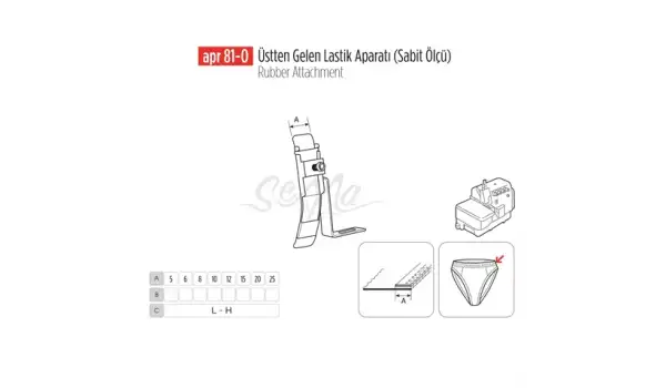 Üstten Gelen Sabit Lastik Apara 20Mm / APR 81-0