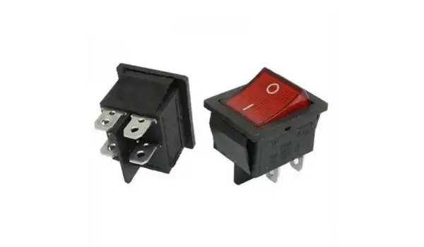 Ütü Işıklı Anahtar Siyah Gövdeli / TY ANH GNS1