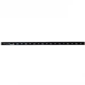 Ahşap Manifatura Cetveli Paslanmaz Demirli 1 Metre (100Cm) Siyah (Ağaç)