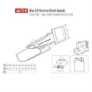 Biye Çift Kıvırma Klorat(Etek) Apara 28X7mm / APR 13-R