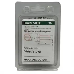 Düz Makine Ayak Vidası Beyaz / 060671-012 100ADET