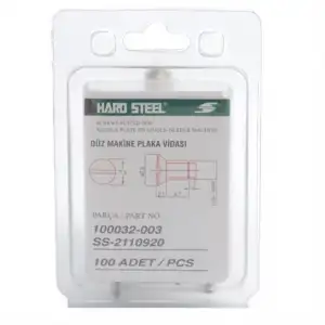 Düz Makine Plaka Vidası Siyah / 100032-003 100ADET