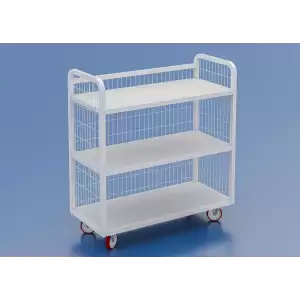 Kardesan Tekerli Raf 3 Tarafı Hasır Tel Kaplı 65Cm X 145Cm Yük 160Cm