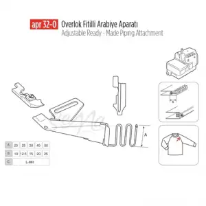 Overlok Fitilli Arabiye Apara 25X12mm / APR 32-O