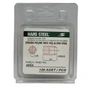 Pegasus Reçme Alyan İğne Vidası Siyah / 4554 100ADET