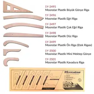 Taba Plastik Riga Cetvel Takım (7 Parça Kutulu)