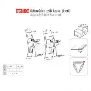 Üstten Gelen Ayarlı Lastik Apara 35Mm/APR81-0(A)