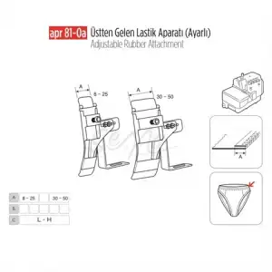 Üstten Gelen Ayarlı Lastik Apara 50Mm/APR81-0(A)