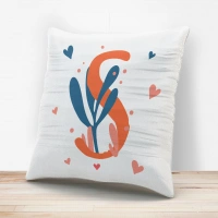 S Harfi Tasarımlı Yastık Kılıfı