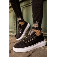 CH022 Kareli BT Erkek Ayakkabı SIYAH