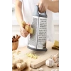 2li Büyük Boy Çelik Rende Silikon Tabanlı 4 Fonksiyonlu Sarımsak Peynir