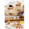 2li Çift Cidarlı Bardak 220 ml Retro Çay Fincanı Kahve Sunum Bardağı