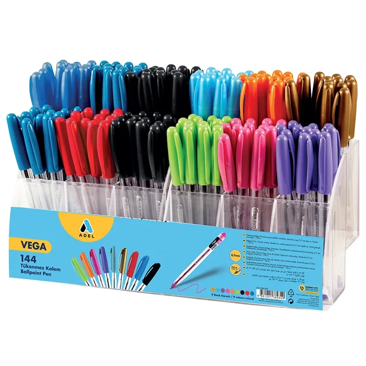 Adel Vega Tükenmez Kalem 144lü Stand  2210000007000