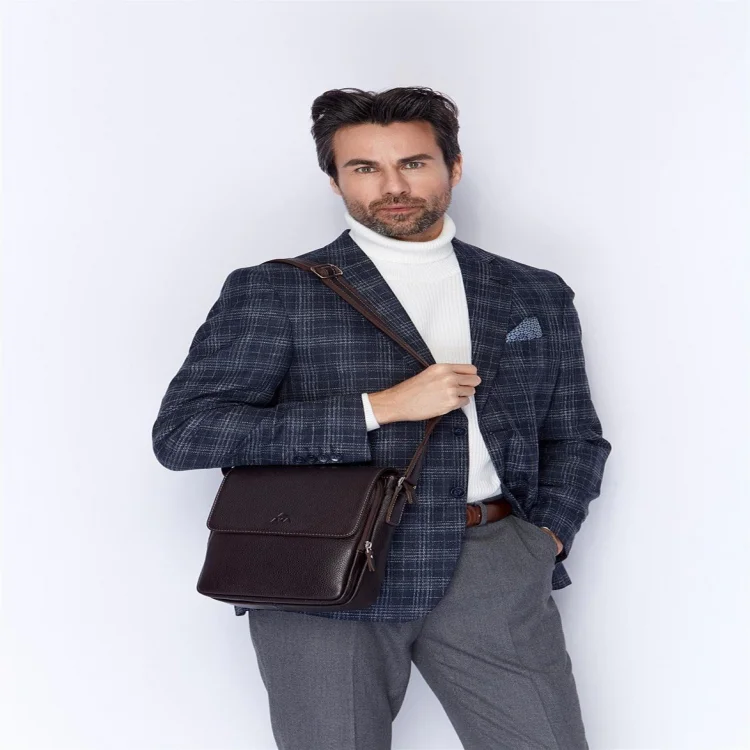 Aka El Çantası 303-4 Floter Kahve Deri