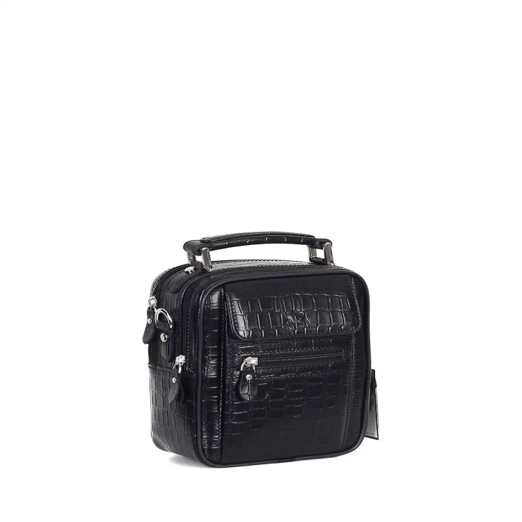 Aka El Çantası 395-12 Timsah Siyah Deri