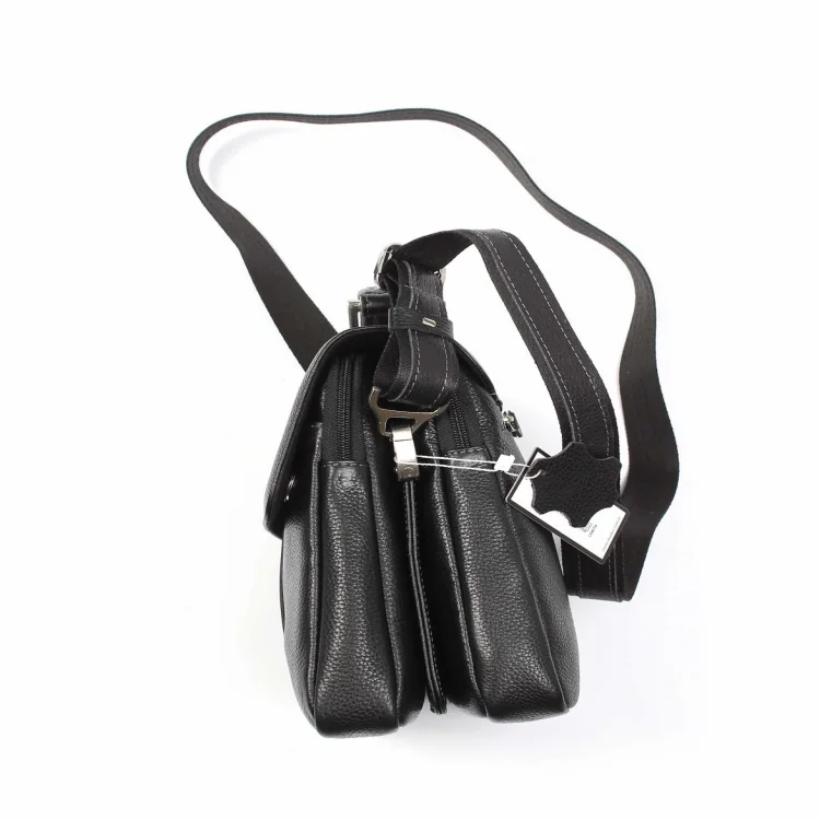 Aka El Ve Omuz Çantası 260-2 Floter Siyah Deri