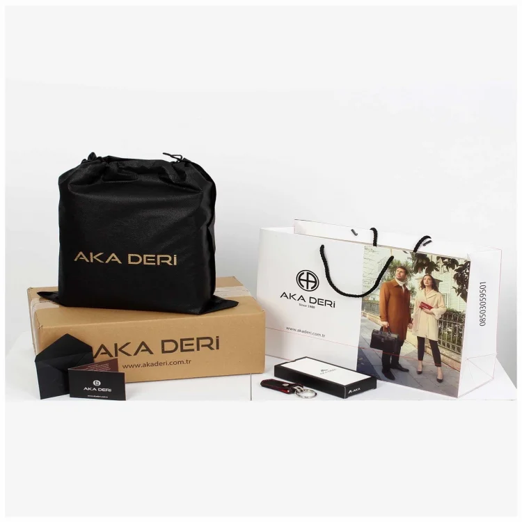 Aka El Ve Omuz Çantası 260-2 Floter Siyah Deri