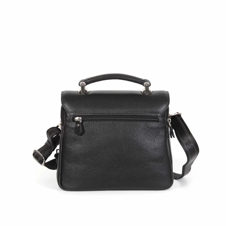 Aka El Ve Omuz Çantası 260-2 Floter Siyah Deri