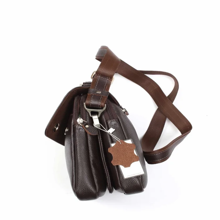 Aka El Ve Omuz Çantası 260-4 Floter Kahverengi Deri