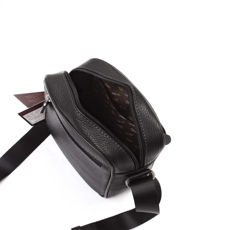 Aka Omuzdan Askılı Çanta 328-2 Floter Siyah Deri