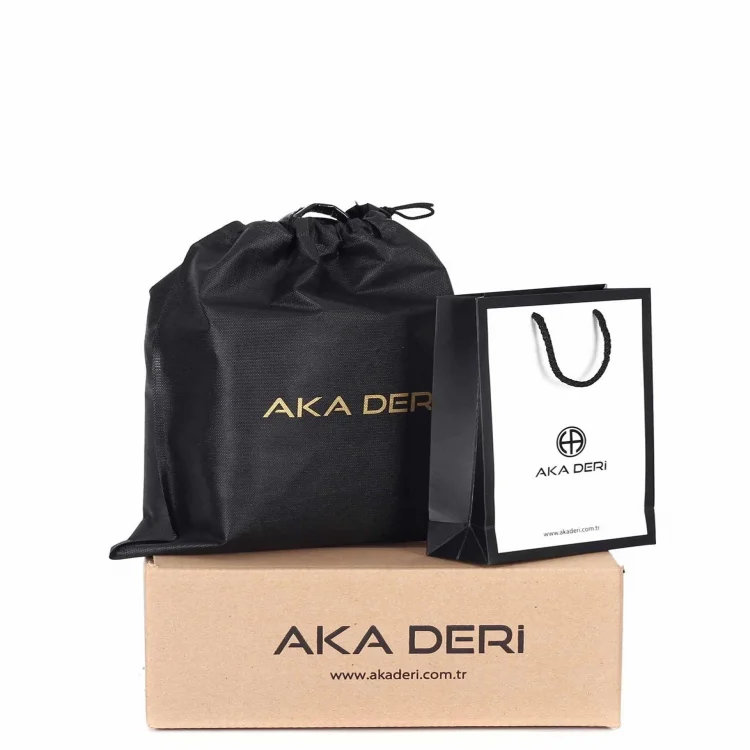 Aka Omuzdan Askılı Çanta 328-2 Floter Siyah Deri