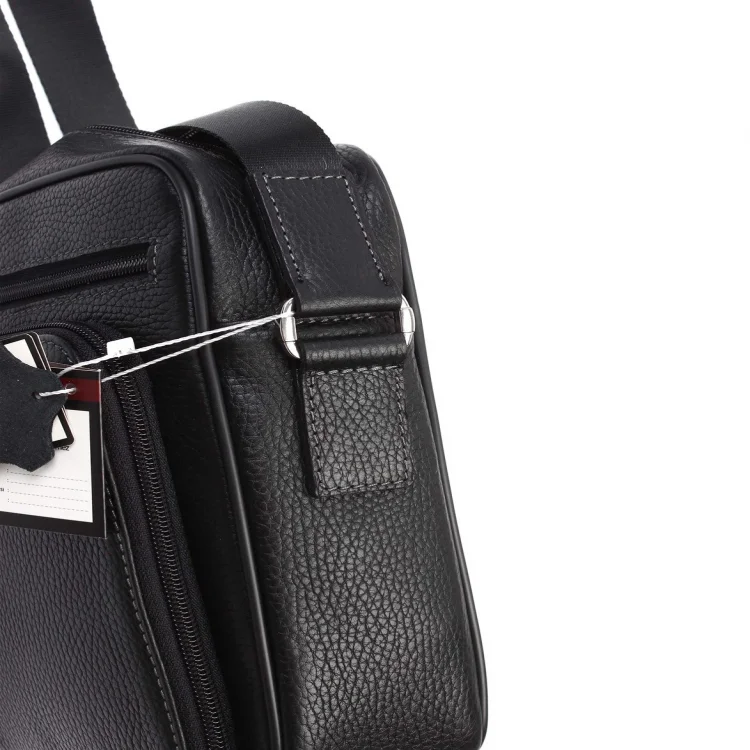 Aka Omuzdan Askılı Çanta 328-2 Floter Siyah Deri