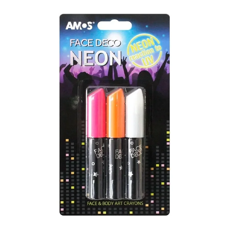 Amos Yüz Boyası Gece Parlayan 3lü Bls 10mm Fd10b3nd