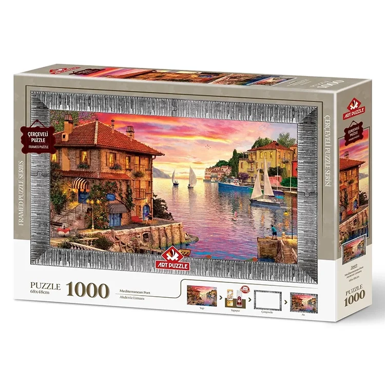 Art Puzzle Akdeniz Limani 1000 Parça Çerçeveli 5669