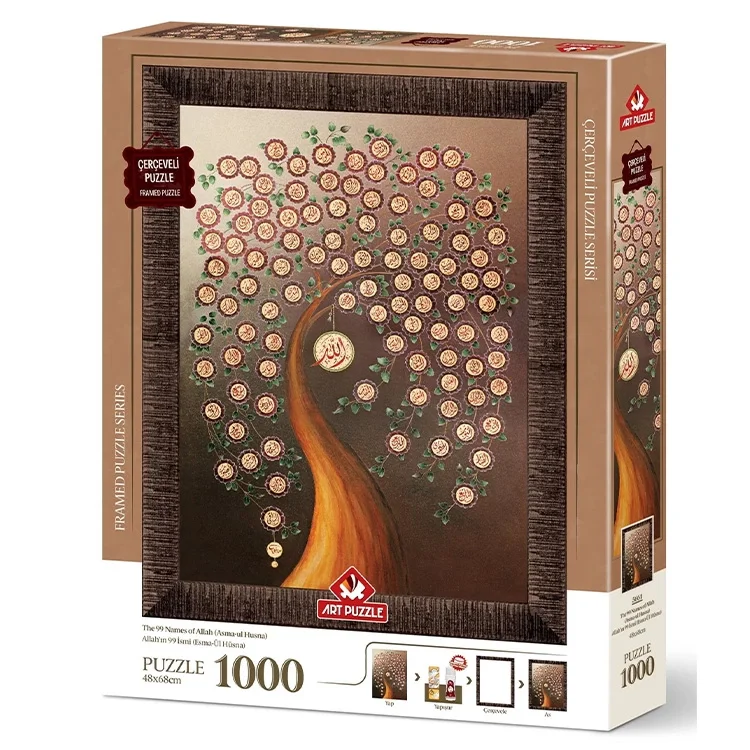 Art Puzzle Allahin 99 İsmi Esma-ül Hüsna 1000 Parça Çerçeveli 5661
