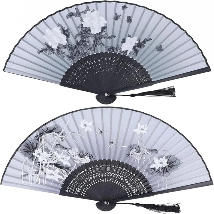 Beluga Yelpaze Bambu Krem Kiraz Çiçekli 260372 *10