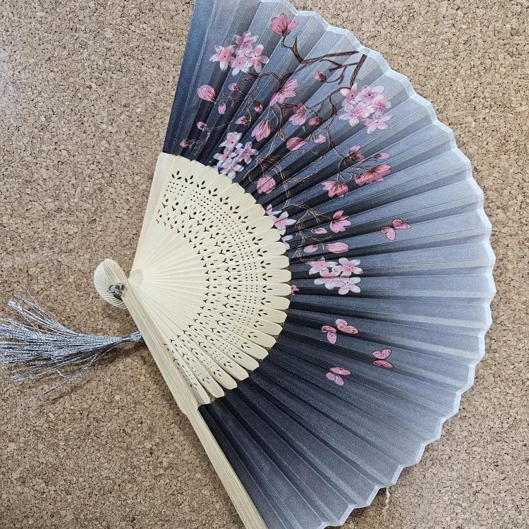 Beluga Yelpaze Bambu Krem Kiraz Çiçekli 260372 *10