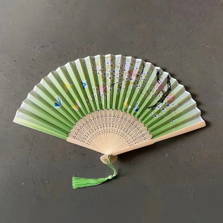 Beluga Yelpaze Bambu Krem Kiraz Çiçekli 260372 *10