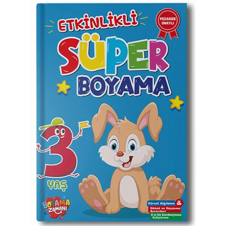 Boyama Zamanı Etkinlikli Süper Boyama 3 Yaş