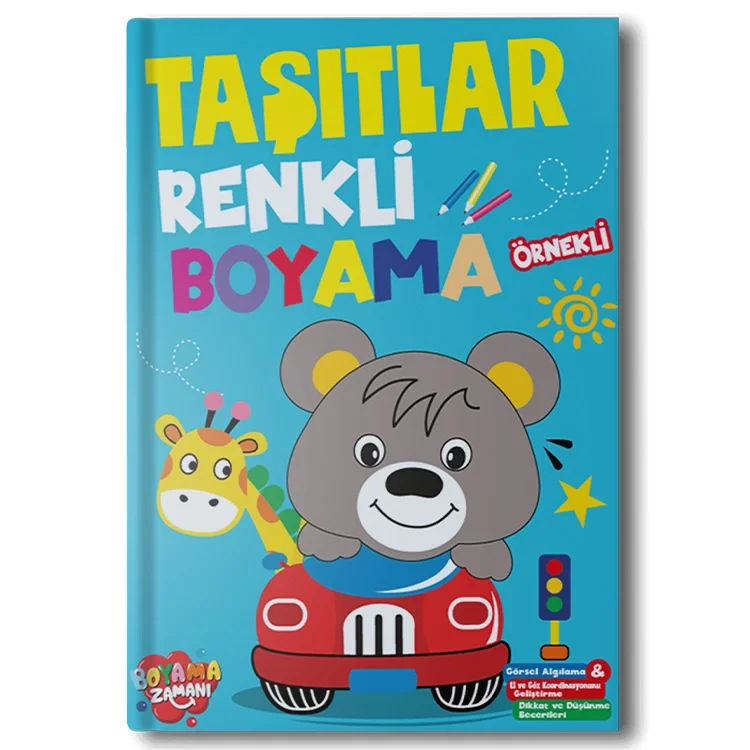 Boyama Zamanı Renkli Boyama Kitabı Taşıtlar