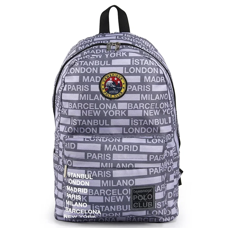 Cambridge Polo Club Cities Ön Bölmeli Unisex Sırt Çantası Cpo4029-003-gri Bntt