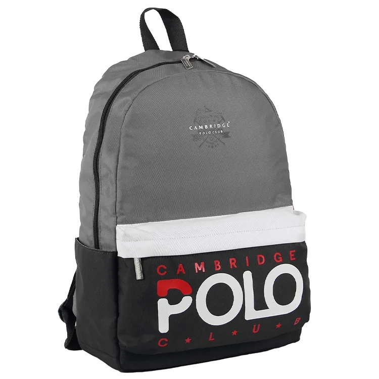Cambridge Polo Club Preppy Tek Ana Bölmeli Unisex Sırt Çantası Cpc3018-003-gri Bntt