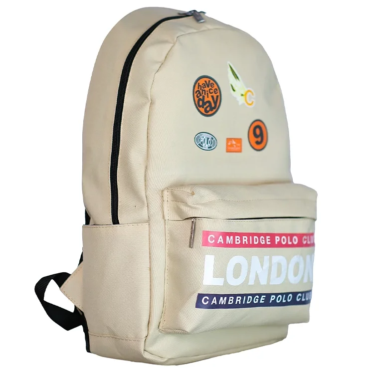 Cambridge Polo Club Streetwear Tek Ana Bölmeli Unisex Çocuk İlkokul Çantası Cpo4013-0031-bej Bntt