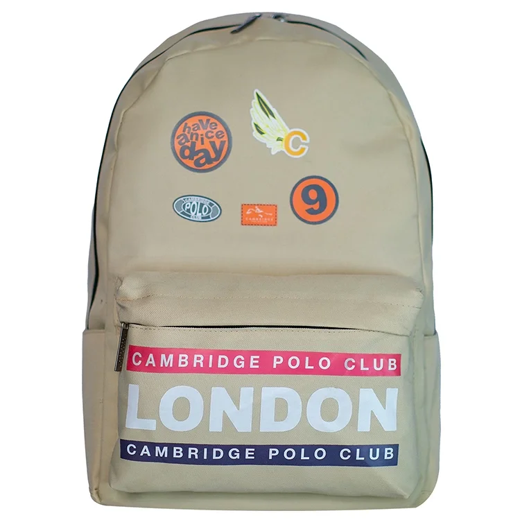 Cambridge Polo Club Streetwear Tek Ana Bölmeli Unisex Çocuk İlkokul Çantası Cpo4013-0031-bej Bntt