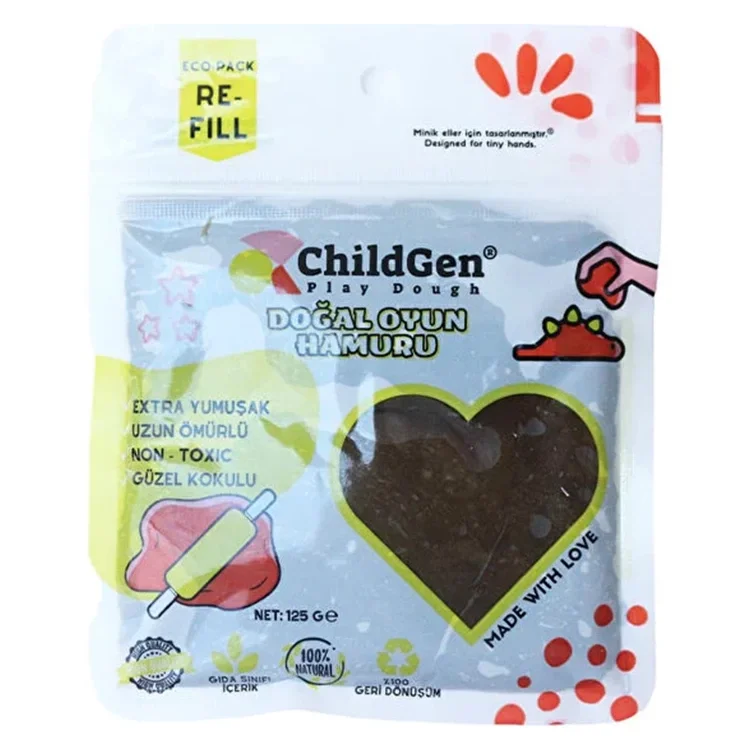 Childgen Doğal Oyun Hamuru Poşet 125 Gr. Kahverengi