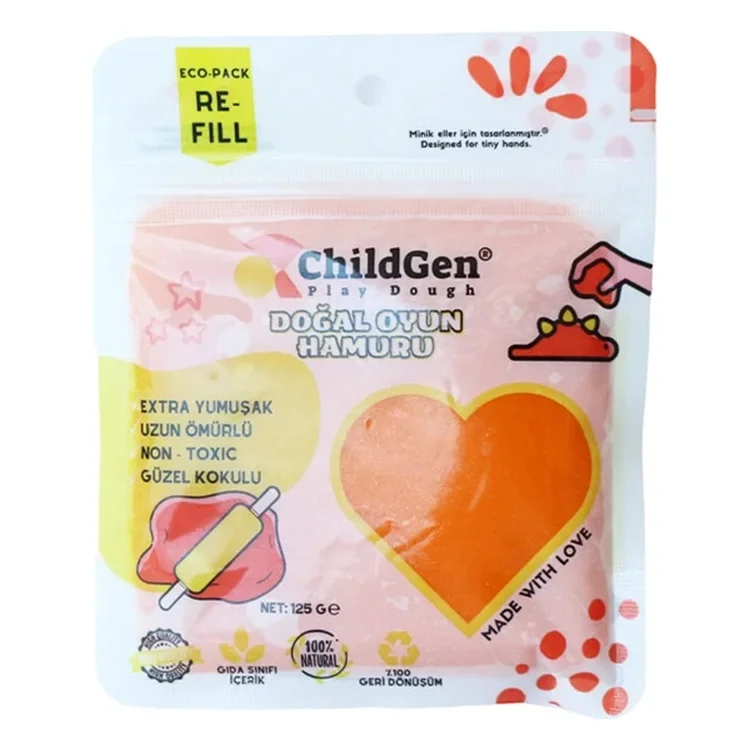Childgen Doğal Oyun Hamuru Poşet 125 Gr. Turuncu
